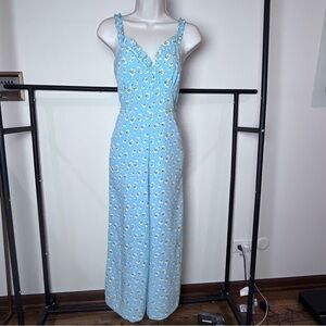 Topshop Floral Artsy Fairy Boho Sleeveless Lightweight Jumpsuit